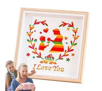 Generisch Manualidades para el Día de la Madre, manualidades del Día de la Madre - Marco de imagen Craft | Actividad de padres e hijos Kit hecho a mano para mamá Cool Sweet Recuerdo Girls