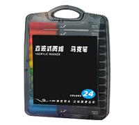 Generisch Marcador acrílico, 24 colores, suministros de manualidades de secado rápido, marcador acrílico para adultos y pintura de madera, para Navidad, cumpleaños, madera, lienzo, piedra, papel de