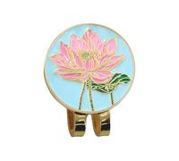 Generisch Marcador de pelota de golf, accesorio de sombrero magnético, token de diseño de flores, 1,26 x 1,02 pulgadas, marcador portátil ligero para verde, práctica al aire libre