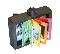 Generisch Marco de fotos - álbum giratorio de manivela de 360 ° | Excelente colección, 12 soportes para tarjetas, decoración perfecta para amigos de la familia, día del padre, salón, dormitorio