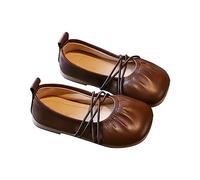 Generisch Mary Jane - Zapatos suaves para niña, bailarinas para niños, cosplay, fiestas, princesas, zapatos de noche, comuniones, bodas, zapatos planos, marrón, 29 EU