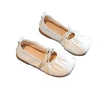 Generisch Mary Jane - Zapatos suaves para niña, bailarinas para niños, cosplay, fiestas, princesas, zapatos de noche, comuniones, bodas, zapatos planos, Blanco, 31 EU