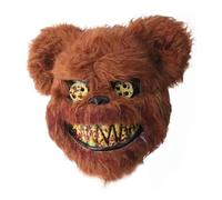 Generisch Máscara espeluznante - Gorro de oso de peluche de terror - Accesorio festivo para cosplay para niños y adultos para carnaval, Halloween, baile de máscaras