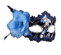 Generisch Máscara veneciana para mujer y hombre, media máscara con flores, elegante, para carnaval, fiesta, clásico, vintage, máscara, para Halloween, carnaval, mascarada, accesorio para fiestas