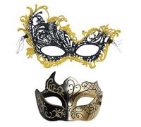 Generisch Máscara Veneciana Unisex Clásica Mascarada Vintage Mascarillas Noción Fiesta Mascarilla Fiesta Mascarilla para Pareja Masculino Femenino