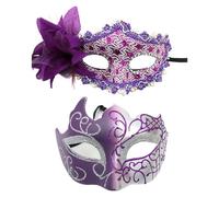 Generisch Masquerade Sequins Caveman MardiMasquerade Sequins Caveman Mardi Boca Nariz Cubierta Diseño Flores, Rosa., Talla única