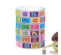 Generisch Math Toys - Puzzle calculador, cubo de columna desmontable, 1 unidad de aprendizaje aritmético para educación temprana, cilíndrica para sums, utilidad escolar, engranaje para guardería