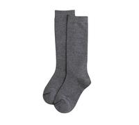 Generisch Medias altas hasta la rodilla, cálidas y cómodas, para el colegio, color liso, para niños y niñas, gris, 8-10 años