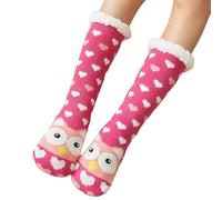 Generisch Medias de Encaje Corto Floor Socks Moon Children's Plush Coral Velvet Socks Home Sleep Calcetines Carpet Calcetines Cubierta de Piernas Medias Crochet, Rosa intenso., Talla única