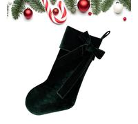 Generisch Medias navideñas para Navidad | Decoraciones festivas - Medias navideñas de terciopelo con un lazo | Para granja, árbol de Navidad, chimenea, cornisa, pared, y