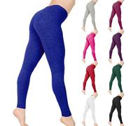 Generisch Medias opacas para mujer, de algodón, largas, deportivas, cómodas, largas, elásticas, deportivas, termoleggins forradas, pantalones deportivos boom boty, E, S