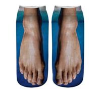 Generisch Medias sin soporte opacas rojas divertidas calcetines ocultos para correr para mujer, personalizables, medias abiertas, H, Talla única