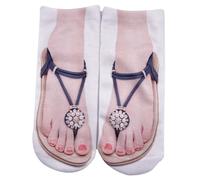 Generisch Medias sin soporte opacas rojas divertidas calcetines ocultos para correr para mujer, personalizables, medias abiertas, JN, Talla única