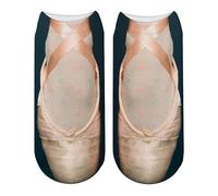 Generisch Medias sin soporte opacas rojas divertidas calcetines ocultos para correr para mujer, personalizables, medias abiertas, U, Talla única