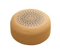 Generisch Meditation Floor Pillow, Round Straw Seat Cushion Pad, Transpirable Hand-Woven Mat Mat Footstool, 40/50 cm Diameter x 20 cm Height, for Temple, Yoga and Home Meditation