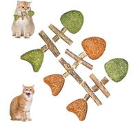Generisch Mejora la salud dental de tu gato, juguete dental natural para gatos, juguete creativo en espiga para gatos, varilla de limpieza dental de madera con hierba gatera