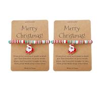 Generisch Mensajes Amantes Plata Rosa Joyería Linda Santa Soft Ceramic Bead Pulsera Pequeños Colores Naturales Azul Hombres Anillos, talla única, Plástico