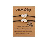 Generisch Mensajes Parejas para 8 joyas corazón pulseras joyas mejores amigos pulsera joyería amistad regalo elección ancho pulsera anillos, talla única, Metal