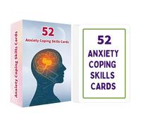 Generisch Mental Health Cards - 8,7 cm Emotional Regulation Tools | Paper Kids Coping Skills 52-Sheet Deck, Social Emotional Learning Toy for Calming Corner Classroom Office Desktop Home