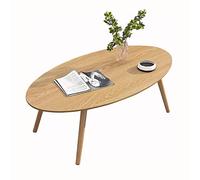 Generisch Mesa auxiliar para sofá de madera maciza, mesa de centro ovalada de estilo japonés para sala de estar, dormitorio y estudio, ideal para apartamentos pequeños y actividades de ocio.