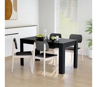 Generisch Mesa de comedor, mesa de comedor moderna, mesa robusta para familia, amigos y decoración, práctico mueble para cocina y comedor (negro)