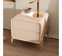 Generisch Mesita de noche de madera con cajones, piel de microfibra, diseño simple para una decoración elegante del dormitorio