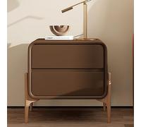 Generisch Mesita de noche de madera con cajones, piel de microfibra, diseño simple para una decoración elegante del dormitorio