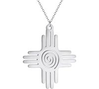 Generisch México Símbolo del Sol Colgante Neckalce para Mujeres Hombres Moda Calor Amuleto Joyería Regalo