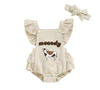 Generisch Mi bebé niña traje recién nacido pelele bodi pana mono ropa infantil (caqui 1, 3-6 meses)
