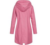 Generisch Mi orden en abrigo capuchino a prueba de viento lluvia chaqueta al aire libre bicicleta abrigo mujer, Rosa., XXL
