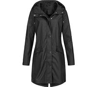 Generisch Mi orden en abrigo capuchino a prueba de viento lluvia chaqueta al aire libre bicicleta abrigo mujer, Negro , 5XL