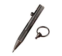 Generisch Mini lápiz de latón para bolsillo de viaje, llavero con colgante de bolígrafo de latón, bolígrafo portátil para firmar parientes, amigos, socios, clientes
