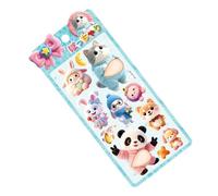 Generisch Mini pegatinas de animales, relieve 3D, pegatinas decorativas para manualidades, mini pegatinas en relieve 3D, para maletas, cuadernos, sobres, gafas, tableta, planificador, taza de agua