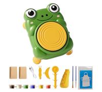 Generisch Mini rueda de alfarero, pequeño juego de alfarero para principiantes, herramienta creativa con plastilina para clases de arte, educación en casa, campamento de verano, tiempo familiar en