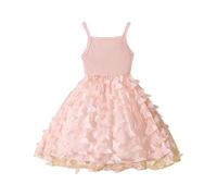 Generisch Mini vestido de verano informal de pana para niños pequeños de 1 a 5 años, ropa de juego cómoda, ropa de diario, ropa suave y transpirable para bebé niña, Rosa., 3-4 años