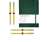 Generisch Minimalist Business Notepad & Sensory Fidget Pen Combo - A5 192-Page PU Leather Notebook with Strap & 4Pc Sliding Nut Anxiety Pencil