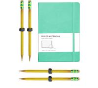 Generisch Minimalist Business Notepad & Sensory Fidget Pen Combo - A5 192-Page PU Leather Notebook with Strap & 4Pc Sliding Nut Anxiety Pencil