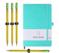 Generisch Minimalist Business Notepad & Sensory Fidget Pen Combo - A5 192-Page PU Leather Notebook with Strap & 4Pc Sliding Nut Anxiety Pencil
