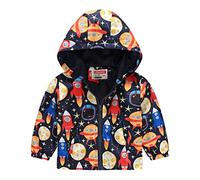 Generisch Mis Chaquetas Casual Impresión con capucha Ropa de abrigo Cremallera Abrigos manga larga a prueba de viento Abrigos con capucha Mujeres, rojo, 2-3 años