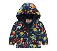 Generisch Mis Chaquetas Casual Impresión con capucha Ropa de abrigo Cremallera Abrigos manga larga a prueba de viento Abrigos con capucha Mujeres, azul celeste, 2-3 años