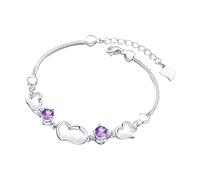 Generisch Mm Perlas Pulsera Frases Joyas Diseño Love Heart Jewelry Silver Pulsera para Mujer Pulsera Pareja Diseño Love Heart Jewelry Mensajes Y Perlas Colores Elásticos Anillos, talla única, Metal