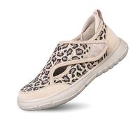 Generisch Mocasines casuales para hombre, cómodos, antideslizantes, zapatos de senderismo para pies anchos, transpirables, suela suave, zapatillas de par, beige, 41 EU