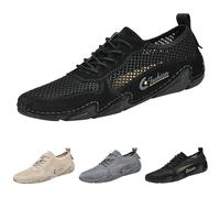 Generisch Mocasines para hombre, zapatos de conducción, zapatillas de deporte, de malla, suela de goma, para exteriores, antideslizantes, transpirables, suaves, ligeras, para correr, correr, entrenar