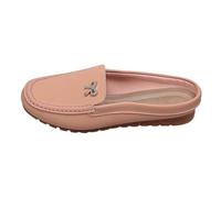 Generisch Mocasines para mujer con suela suave y corte de bota - Zapato plano de material exterior suave | Cómodo look diario para el hogar y el tiempo libre, Estilo K03 Rosa, 40.5 EU
