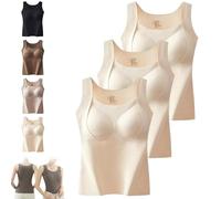 Generisch Mochiinii.Com - Camiseta sin mangas con sostén de estantería, 2025, grueso, cálido, sin mangas, con sujetador integrado para mujer, E, XXL