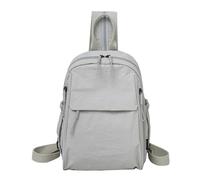 Generisch Mochila de día - multifunción con varios compartimentos | Ocupación Escuela Universitaria de viaje para mujer, hombre, joven, senderismo, viajes en avión, gris claro, Ver