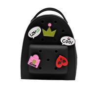 Generisch Mochila de gelatina de silicona con colgante, linda mochila de silicona - Mochila de silicona impermeable, bonita mochila de gelatina, bolsa de viaje, ligera y ajustable, Negro , Siehe