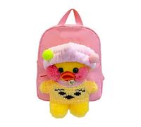 Generisch Mochila de patos para la escuela, mochila de peluche | Pato de dibujos animados resistente al agua | de viaje impermeable para niñas de gran capacidad para picnic, Rosa., Ver