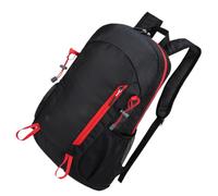 Generisch Mochila de senderismo de nailon, mochila pequeña de senderismo, mochila de viaje con impermeable, mini mochilas para diferentes actividades con su actividad adicional, Negro , Ver