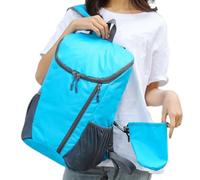 Generisch Mochila de senderismo ligera | 20L impermeable plegable mochila de día - Bolsa de equipo de camping para senderos, senderismo, emergencias, rancho, actividades de campo juvenil, azul
